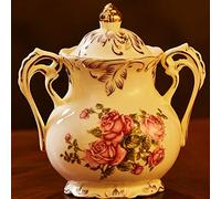 HDBCYUAZ Zuccheriera Zucchero con coperchio Coffee Sugar Bowl Family Hotel Cafe Multifunzionale La ciotola di zucchero ceramica è la scelta migliore for i regali agli amici zucchero ciotola(A)