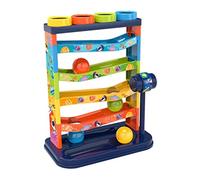 HDBHSBE Kids Rolling Ball Drop Tower per Bambini Toddlers 5 Strati Torre corre con Rampe vorticose e 4 Palle di Sviluppo educativo Giocattoli