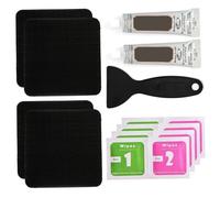 HDBHSBE Kit di Riparazione del Trampolino da 15 Pezzi 4''X 4 '' Kit di Fissaggio Quadrato su Patch di Foratura kittrampoline Multiuso di riparazioni Patch di Trampolino