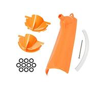 HDBUBALUS Imbuti di Riempimento Olio per Custodia Primaria Set di Imbuti per Filtro Olio Antigoccia con 10 Pezzi di Tappi di Scarico Primari Compatibili con Harley Orange