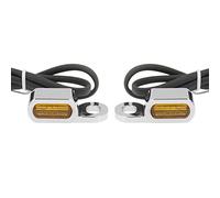 HDBUBALUS Indicatore di direzione del motociclo Luci lampeggianti Luce di corsa LED Fit per Harley Touring Road Street Glide FLHR 2014-2020 Softail 2016-2017 1 Paia