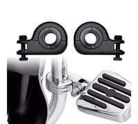 HDBUBALUS Kit di Montaggio per Morsetti per Pedane Highway per Barra Paramotore Da 1-1/4 "1,25" Compatibile con Harley Harley Electra Road King Street Glide Nero