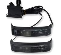 HDBUBALUS Led Fanale Posteriore per Borsa Da Sella Run Flowing Turn Signal Brake Hazard Light Fit For Harley Black Housing Black Lens