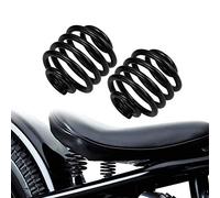HDBUBALUS Molle per Sella Monoposto Moto Montaggio Staffa A Molla Da 2 Pollici Kit di Montaggio Hardware Adatto per Harley Sportster Softail Xl 883 1200 Dyna Fatboy Bobber Nero 1 Paio