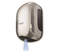 HDcasa Asciugamani Elettrico Automatico Vama Smart Jet Mini 900W, Riscaldamento Rapido, Termoarredo Bagno Compatto Fai da Te Made in Italy, arredo Bagno, Aria Calda, Cromato Satinato