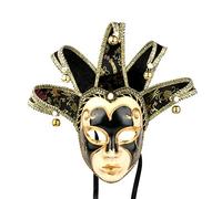 HDCRYSTALGIFTS Maschera commedia veneziana squisita decorazione Jester maschere per feste Halloween