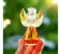 HDCRYSTALGIFTS Statuetta di angelo custode in cristallo, 8,9 cm, a forma di angelo champagne, ornamento fermacarte in vetro, regalo commemorativo per donne, decorazione da collezione per la casa