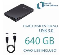 HDD HARD DISK ESTERNO 640 GB 2,5" USB 3.0 AISENS PER VIDEO MUSICA FOTO DATI