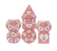 HDdais Set di 8 dadi poliedrici per DND, a forma di cuore, extra D12, per giochi di ruolo come Dungeons and Dragons e altri giochi da tavolo
