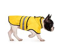 HDE Poncho impermeabile con cappuccio per cani e cuccioli di taglia piccola e XL (giallo, S)