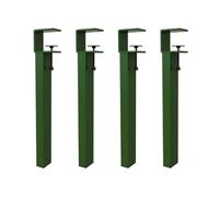 HDEYRSX 4 Pezzi Piedini per Mobili con Rotazione a 360°,Gambe con Morsetto da Tavolo,Piedi in Metallo di Supporto per Piano di Lavoro,Tavolino,Scrivania,Design Senza Forature (Verde,71cm)