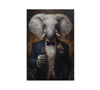 HDFBDUWY Poster di animali domestici, stampe di animali in veste, ritratti divertenti, decorazione bar, regali (69)