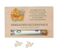 HDFHDF 1 pezzo regalo per battesimo per ragazzi con arca, regalo di prova, in legno, per battesimo, per denaro, regalo sensato