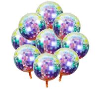 HDFHDF 1 set di 9 pezzi da discoteca rotondi colorati palloncini decorativi per feste di compleanno 22 pollici 4D esposizione danza carnevale accessori anni '70, 80 e '90