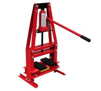 HDFQWTYG Pressa idraulica da officina, 6 tonnellate, colore: rosso | Robusto alloggiamento in acciaio, controllo manuale della pressione, ideale per officina e garage
