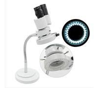 HDGRNCC Microscopio, Microscopio Stereo Binoculare Dentale 8X, Tubo Regolabile Girevole a 360° con Luce a LED per Laboratorio Odontotecnico 、 Riparazione Elettronica 、 Saldatura