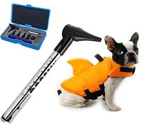 HDGRNCC Otoscopio Veterinario a LED, Otoscopi Per Cani E Gatti, Set Di Cannocchiali Per Orecchio Veterinario Professionale con Luce, Viene Fornito con Accessori Per Le Orecchie In 4 Misure