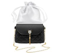 HDGSAFD 1 Borsa A Tracolla Da Donna, 1 Borsa Per La Polvere, Borsa A Tracolla Con Nappe, Borsa A Tracolla Con Catena, Borsa A Tracolla Nera, Borsa Per Uscire Da Donna