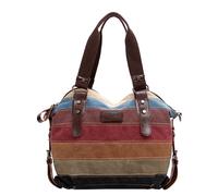 HDGSAFD 1 borsa in tela a righe arcobaleno, borsa a mano e tracolla da donna, borsa da donna, borsa hobo da donna, borsa in tela da donna, borsa da donna, colore