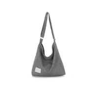 HDGSAFD 1 borsa in tela grigia da donna, borsa a tracolla di grande capacità, borsa a tracolla sportiva, adatta per lavoro, scuola, viaggi, shopping, grigio.