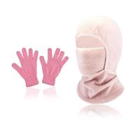 HDGSAFD 1 Cappuccio Protettivo per Il Viso E 1 Paio di Guanti in Peluche Senza Dita, Caldo Cappuccio per Bambini, Cappuccio Esterno Antivento, Attrezzatura da Sci