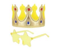 HDGSAFD 1 Fascia A Corona, Occhiali da Stella, Cappello da Compleanno per Bambini, Oggetti di Tiro in Travestimento, Vestito da Travestimento Creativo, Decorazione per Feste di Compleanno.