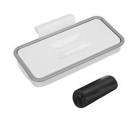 HDGSAFD 1 gancio bianco con coperchio e 60 sacchetti neri, pattumiera sospesa, porta sacchetti della spazzatura pieghevole, accessori da cucina, cestino portatile