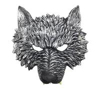 HDGSAFD 1 maschera da lupo, accessorio per costume da animale, maschera da maschera, maschera di carnevale, maschera di plastica, maschera per animali, cosplay, accessorio di scena per feste,