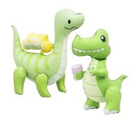 HDGSAFD 1 Palloncino di Dinosauro E 1 Palloncino di Coccodrillo, Palloncino per Animali da Cartone Animato, Palloncino per Decorazioni per Feste, Arrangiamento delle Scene, Palloncino per Bambini.
