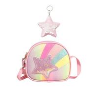 HDGSAFD 1 Pezzo Di Borsa A Tracolla Per Bambini Rosa, 1 Pezzo Di Ciondolo Stella, Tracolla Regolabile Messenger Bag, Cute Cartoon Bag, Adatto Per Uscire E Viaggiare.