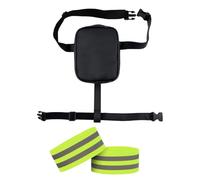 HDGSAFD 1 Pezzo di Ciclismo Marsupio E 1 Paio di Cinturini da Polso Riflettenti, Borsa da Gamba Impermeabile di Grande capacità, Marsupio Multifunzionale Multi-Vano, Corsa E Viaggi.
