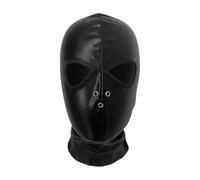 HDGSAFD 1 Pezzo di Coperchio per La Testa in Pelle Nera, Comoda Copertina Traspirante, Maschera Creativa per personalità, Oggetti di Ruolo, Maschera per Pullover Divertente, Maschera in Maschera.