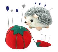 HDGSAFD 1 pezzo di riccio e 1 sacchetto per aghi di pomodoro, grazioso cuscino per aghi da cucito a mano, cuscino per aghi di stoffa, adatto per cucito e fai da te.