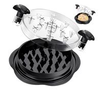 HDGSAFD 1 Pezzo Divisore di Seta A Petto di Pollo Nero, Frantoio di Pollo Creativo, Maniglia Ergonomica, Frantumazione di Carne Anti-Slittamento, Elicottello A Pollo Multifunzione.