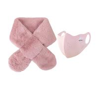 HDGSAFD 1 Sciarpa Per Bambini E 1 Maschera Calda Rosa, Sciarpa In Peluche, Calda Sciarpa Invernale, Forniture Invernali Per Bambini