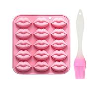 HDGSAFD 1 Stampo per Le Labbra E 1 Pennello in Silicone, Stampo in Silicone Creativo, Muffa Divertente, Strumenti da Forno, Utensili da Cucina.