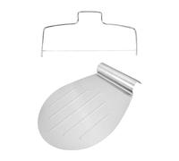 HDGSAFD 1 teglia per pizza in acciaio inox con 1 separatore per torte in acciaio inox, paletta per torte, vassoio per alimenti antiaderente con manici svasati, utensili da cucina