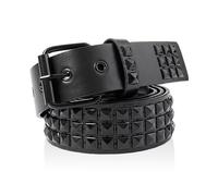 HDGSAFD 1 x cintura da donna gotica con rivetti in stile punk, cintura unisex con rivetti (nero), nero, 110, Nero , 110 cm