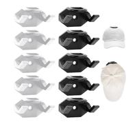 HDGSAFD 10 ganci per cappelli, autoadesivi per cappelli, ganci per cappelli, da appendere alla parete, attrezzi per cappelli, ganci per montaggio a parete