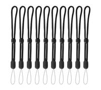 HDGSAFD 10 pezzi corda elastica corda, cordicella da polso, cordicella intrecciata, cordino elastico regolabile, accessori per zaino, accessori da trekking, adatto per zaino (nero)., 19 cm, ABS