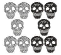 HDGSAFD 10 Pezzi di Patch di Strass, Patch del Cranio, Patch di Decorazione di Abbigliamento, Patch da Stiro, Adatti A Vestiti, Borse E Cappelli.
