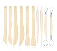 HDGSAFD 10 strumenti per argilla, accessori per argilla, utensili per ceramica, strumenti per modellare argilla, strumenti per plastilina, strumenti per modellare argilla (colore legno)