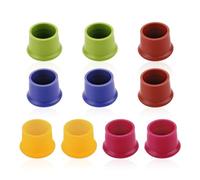 HDGSAFD 10 Tappi Per Vino, Tappi Per Vino Spumanti Riutilizzabili In Silicone, Set Di Tappi Di Ricambio Per Bottiglie Di Bevanda (Rosso, Giallo, Blu, Verde, Caffè).