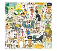 HDGSAFD 100 Adesivi in Stile Egiziano, Adesivi retrò, Adesivi Creativi, Possono Essere Utilizzati per Decorare Computer, Skateboard E Biciclette