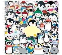 HDGSAFD 100 Adesivi Pinguini Cartone Animato, PVC Autoadesivo, Multicolore, Moderni, Per Album Di Ritagli, Skateboard, Valigie E Altri Oggetti