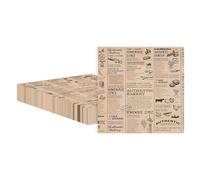 HDGSAFD 100 Fogli di Carta da Regalo Stampata, Resistente all'Olio, 25x25 cm, Per Alimenti, Per Forno