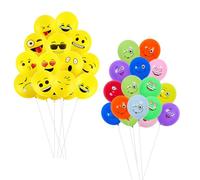 HDGSAFD 100 Pezzi Emoticon Palloncini da Cartone Animato, Palloncini Creativi, Palloncini per Decorazioni per Feste, Palloncini Divertenti, Palloncini in Lattice.