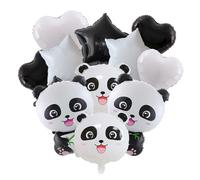 HDGSAFD 12 Pezzi di Palloncini di Film in Alluminio, Palloncini di Panda Umore Stella, Palloncini di Cartone Animato Carini, Oggetti di Sfondo di Divertimento, Decorazioni per Feste A Tema Panda.