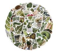 HDGSAFD 124 Adesivi Verdi Artistici, Graffiti Impermeabili, Decorazione per Computer con Tazza d'Acqua Fai da Te