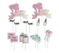 HDGSAFD 14 inserti per modellare cosmetici e 2 inserti per modellare principesse, cappelli per torte, decorazioni per torte per ragazze, accessori per feste.
